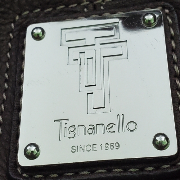 Tignanello Brown Leather Bag Purse - Picture 3 of 8
